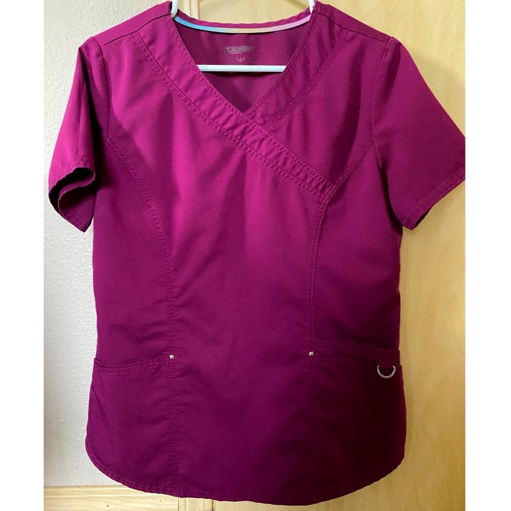 Burgundy Scrub Top